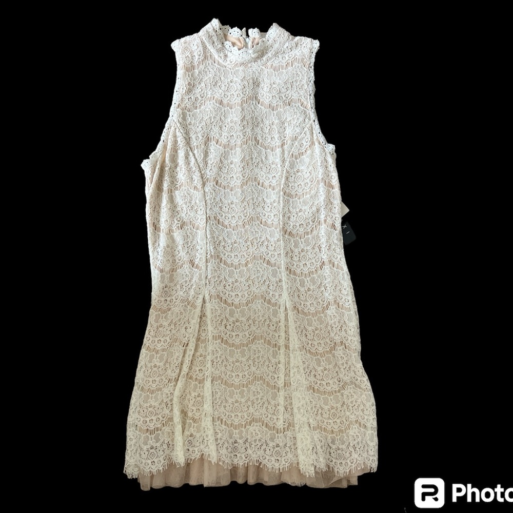 Trixie nude/cream lace dress